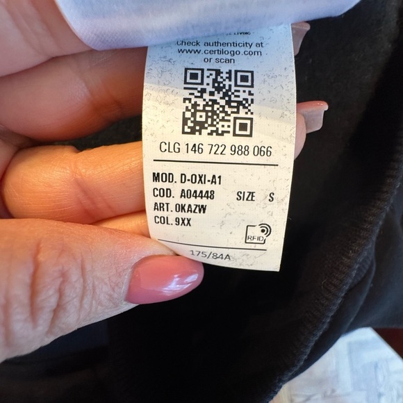 DIESEL Hooded  D-OXI-A1 Sweater Dress Size Small  Black With Bold Gold Logo NWT! - Picture 10 of 14